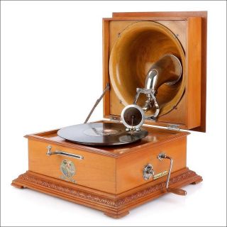Antique Pathé Réflex Gramophone - Phonograph.  Pathéphone 17.  France,  1920s