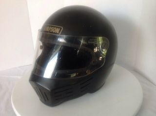 Vintage Simpson M32 Full Face Motorcycle Helmet Black Darth Vader Snell 80