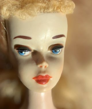 Vintage Barbie Rare 3 Blonde Ponytail Barbie All Makeup With Blush