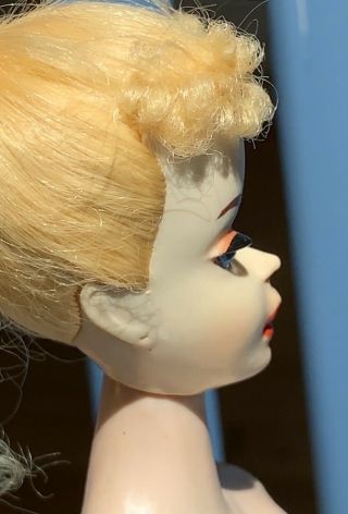Vintage Barbie RARE 3 Blonde Ponytail Barbie All Makeup with Blush 6