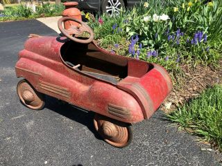 OLD ANTIQUE PEDAL CAR 1948 PONTIAC BUICK CHRYSLER LINCOLN UNRESTORED 4