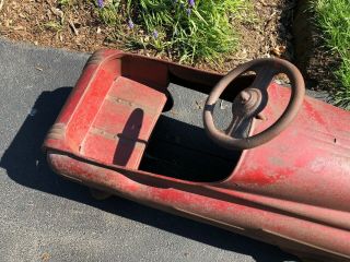 OLD ANTIQUE PEDAL CAR 1948 PONTIAC BUICK CHRYSLER LINCOLN UNRESTORED 5
