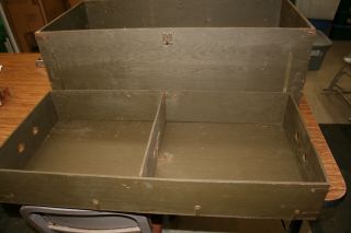 Vintage US Military/US Army Wooden Foot Locker With Tray - Hardware 6