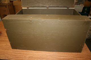 Vintage US Military/US Army Wooden Foot Locker With Tray - Hardware 8