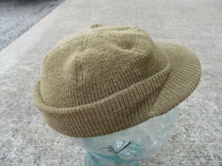 Us Army Wwii Od Wool Knit " Jeep " Cap From 87th Infantry Division