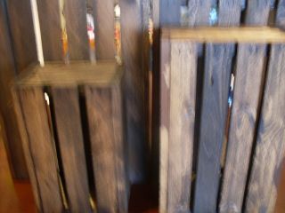Rustic Wood Crates Hand Crafted Set of 4 4