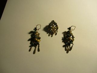 Pin Pendant and Earrings Set.  From the Georgian Era. 4