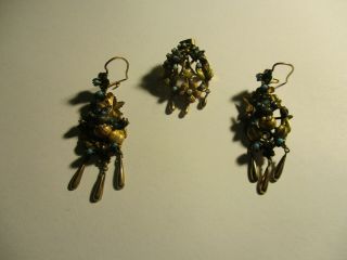 Pin Pendant and Earrings Set.  From the Georgian Era. 7