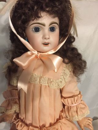 25” Tete Jumeau Fully Marked Antique French Bisque Doll - Stand 3