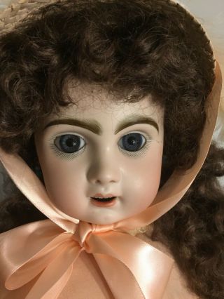 25” Tete Jumeau Fully Marked Antique French Bisque Doll - Stand 4