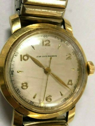 Vintage 18K Jean Louis Roehrich wrist watch 4