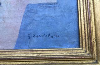 G.  Caillebotte signed antique oil / canvas painting French? 3