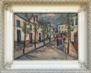 Maurice Utrillo 1925 Signed Antique Oil / Board Painting French?