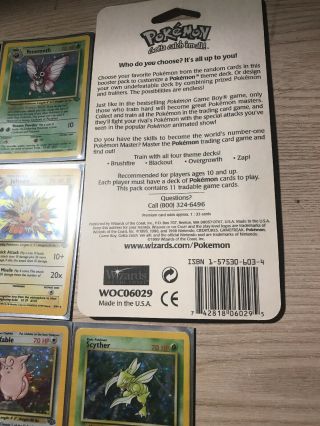 Pokemon Base Set Blister Pack Very Rare Vintage Comes With Rare Foils 7
