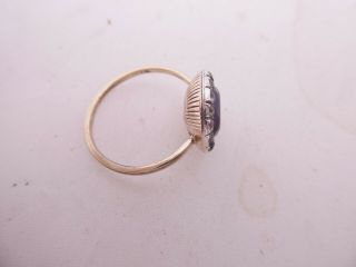 9ct gold domed back paste set ring,  Georgian 18th century cluster 2