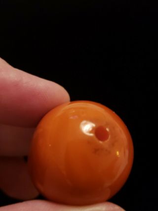 Vintage Baltic Large Egg Yolk Butterscotch Amber Bead 14.  4 grams g Huge 2