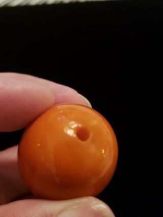 Vintage Baltic Large Egg Yolk Butterscotch Amber Bead 14.  4 grams g Huge 3