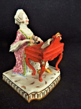 ANTIQUE MEISSEN PORCELAIN GERMANY THE SENSES FIGURE ' HEARING ' No: E 1 2