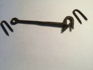 Antique 6” Forged Gate/door,  Spring Loaded Hook/latch,  Piece