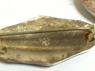 Norwegian Sterling Silver Guilloche Enamel Bracelet & 2 Brooch’s - Ivar T Holth 9