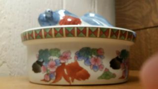 Vintage William Sonoma Grande Cuisine IDG Fish Koi Porcelain Soup Tureen 3