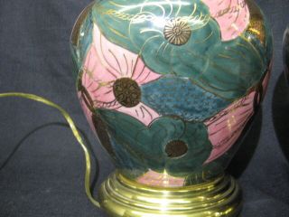 Vintage Ceramic Ginger Jar Asian Lamps by Frederick Cooper 26 