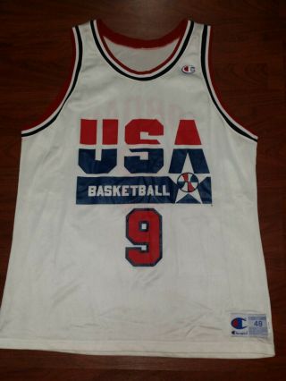 Michael Jordan Vintage 1992 Usa Dream Team Olympic Basketball Champion Jersey 48