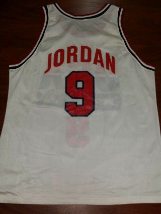 Michael Jordan Vintage 1992 USA Dream Team Olympic Basketball Champion Jersey 48 5