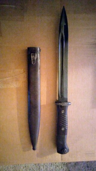 Ww2 1941german K98 Mauser Bayonet With Scabbard.  Made By E.  U.  F.  Horster.