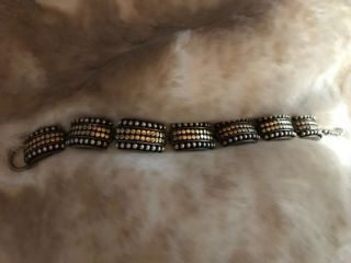 Vintage John Hardy 18k & Sterling Silver Ladies Dot Bracelet 6” Fine Jewelry