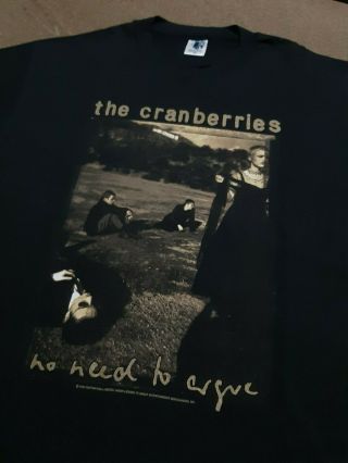 Vintage The Cranberries No Need To Argue 1995 Tour T - Shirt Xlarge Deadstock