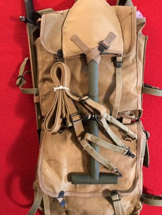 Ww2 Usmc Scarce Early " Flat Buckle " Combat Suspenders P1941 Mustard Near