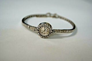 VINTAGE OMEGA 18K GOLD AND DIAMOND LADIES WATCH 15mm 2