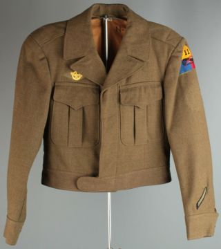 Vtg Wwii 1944 Us Army Ike Jacket Sz 34 Short 40s Ww2 11th Armored Div.  6515