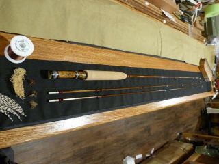 Custom Bamboo Fly Rod Winston Taper Flamed 6 ' 3 wt Maple seat engraved Band&Cap 9