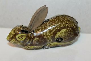 EARLY VINTAGE TIN LITHO WIND UP RABBIT made in GERMANY PREWAR?? 3