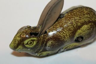 EARLY VINTAGE TIN LITHO WIND UP RABBIT made in GERMANY PREWAR?? 6