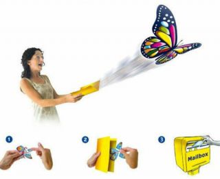 Magic Flying Wind Up Butterfly Toy For Birthday Greeting Card Wedding Prank