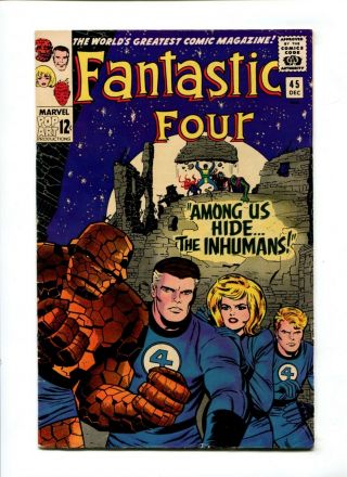 Fantastic Four 45 6.  5 Fn,  Vintage Marvel Comic Key 1st Inhumans Kirby Lee
