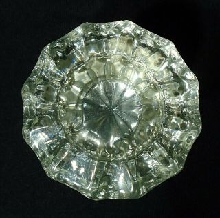 Antique Glass Door Knob - Clear Glass - - Pretty Design - -