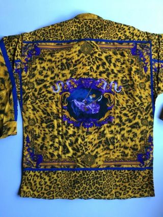 GIANNI VERSACE VERSUS VINTAGE ' 93 LEOPARD PANTHER PRINTED SHIRT MEN VIRGIN ITALY 11