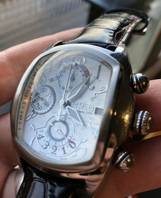 Invicta Mens 12618 Lupah Meteorite Swiss Made Watch Valjoux 7750 Automatic Rare