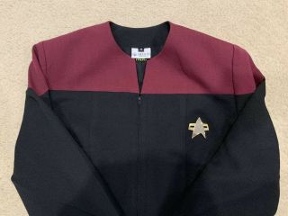 ANOVOS STAR TREK Voyager - Command Burgundy Uniform Tunic (M),  QMX Communicator 7
