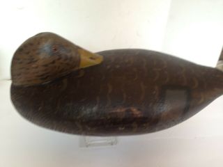 Vintage Wooden Duck Decoy Resting