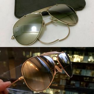Nos 2 Pair Vintage B&l Ray Ban 1/10 12k Gf 58mm Rb3 & G31 Dgm Aviator Sunglasses
