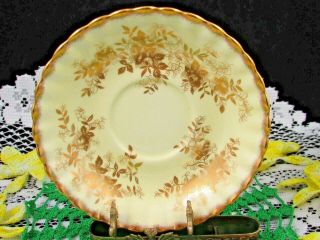 ROYAL ALBERT VINTAGE SERIES GOLD GILT ROSES YELLOW TEA CUP AND SAUCER 5