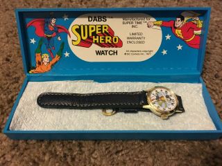 Wonder Woman Ladies Dabs & Co Wrist Watch Vintage 1977 Dc -