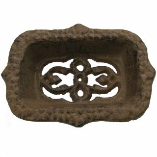 Cast Iron Antique Style Ornate Bathroom Soap Dish French Country Chic Bath Decor