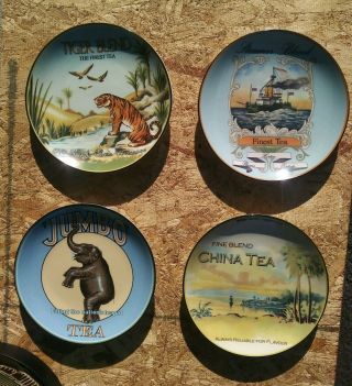 Set Of 4 Fine Tea Plates Tiger Blend The Finest Tea Nib