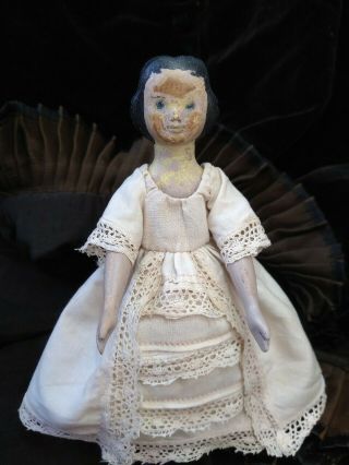 Hitty Doll,  Aged,  After.  Wooden Doll